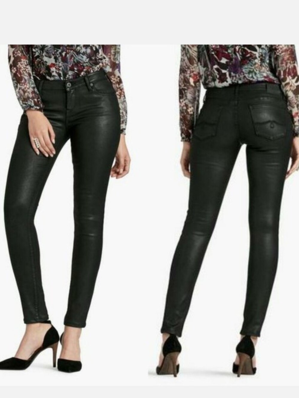 Lucky Brand Black Coated Skinny Jeans - Size 8/29